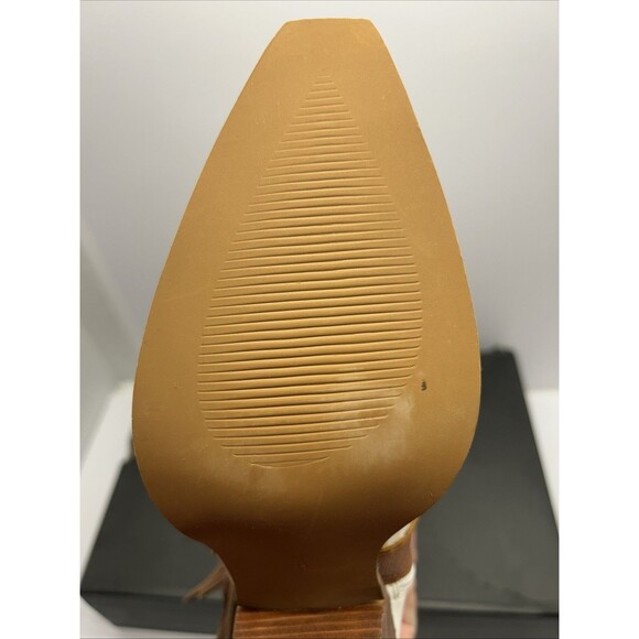 Arider Girl Knee High Boots White Brown Stripe Fringe Faux Turquoise Trim SZ 8 - Picture 9 of 12